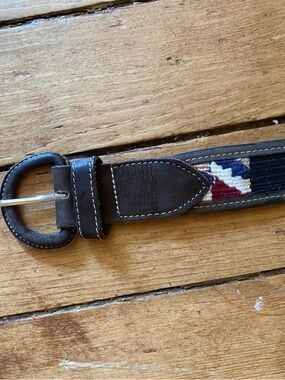 Mens woven needlepoint belt size 42
